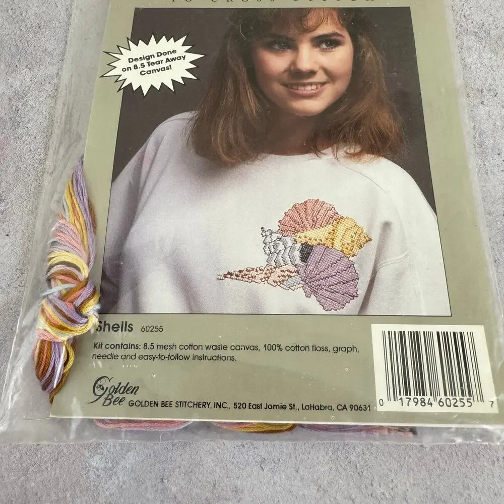 3 Counted Cross Stitch Kits Golden Bee Wearables Designs for Needle Dimensions